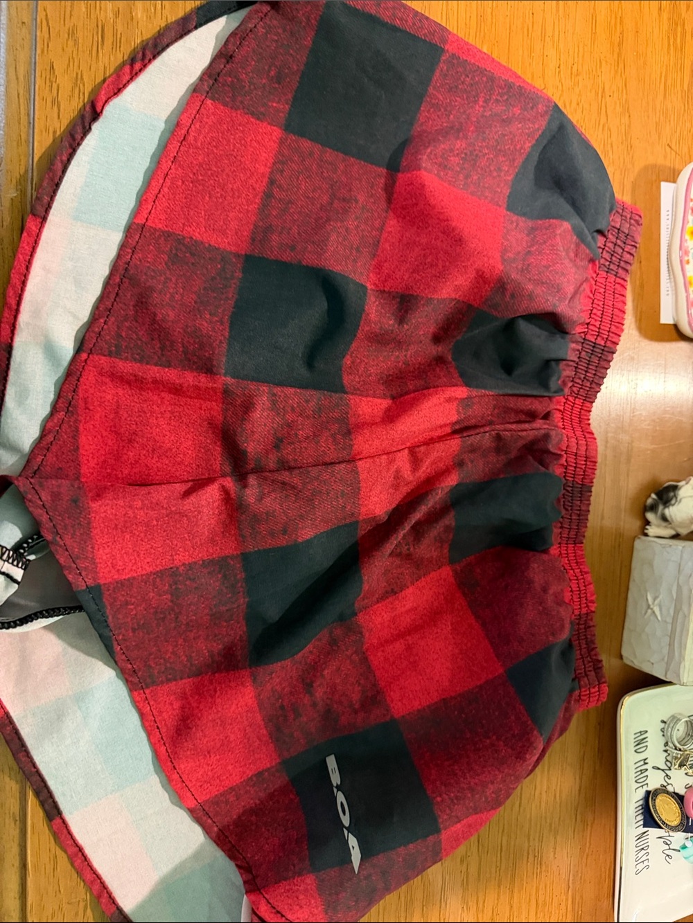 BOA Plaid Red and Black Shorts